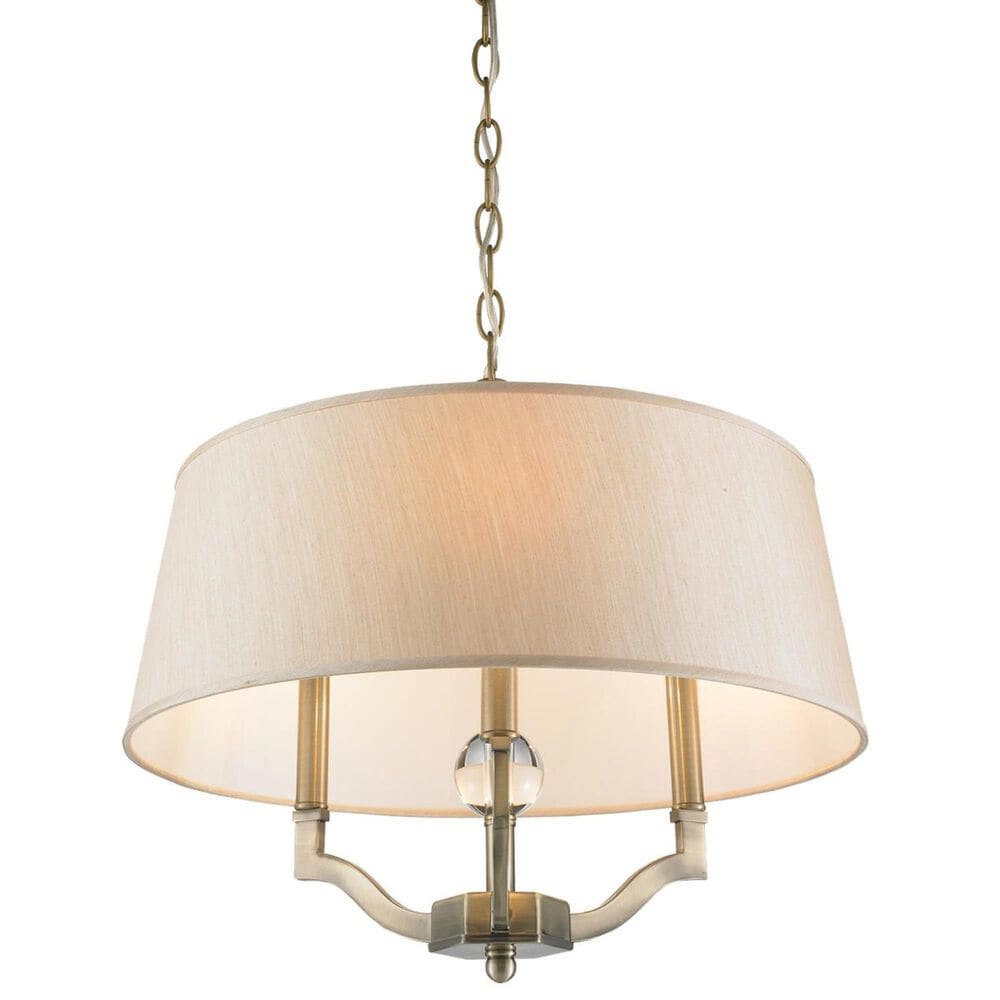 Golden Lighting Waverly Semi-Flush &#40;Convertible&#41; in Aged Brass, , large