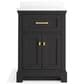 Kohler Charlemont 24" Single Bathroom Vanity in Ferrous Grey with 3 cm White Quartz Top and Rectangular Sink, , large