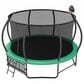 HOMLUX 14" Outdoor Trampoline in Green, , large