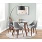 Lumisource Fabrico Side Chair with Grey Noise Upholstered in Walnut (Set of 2), , large