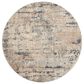 Nourison Quarry QUA01 4" Round Beige and Grey Area Rug, , large