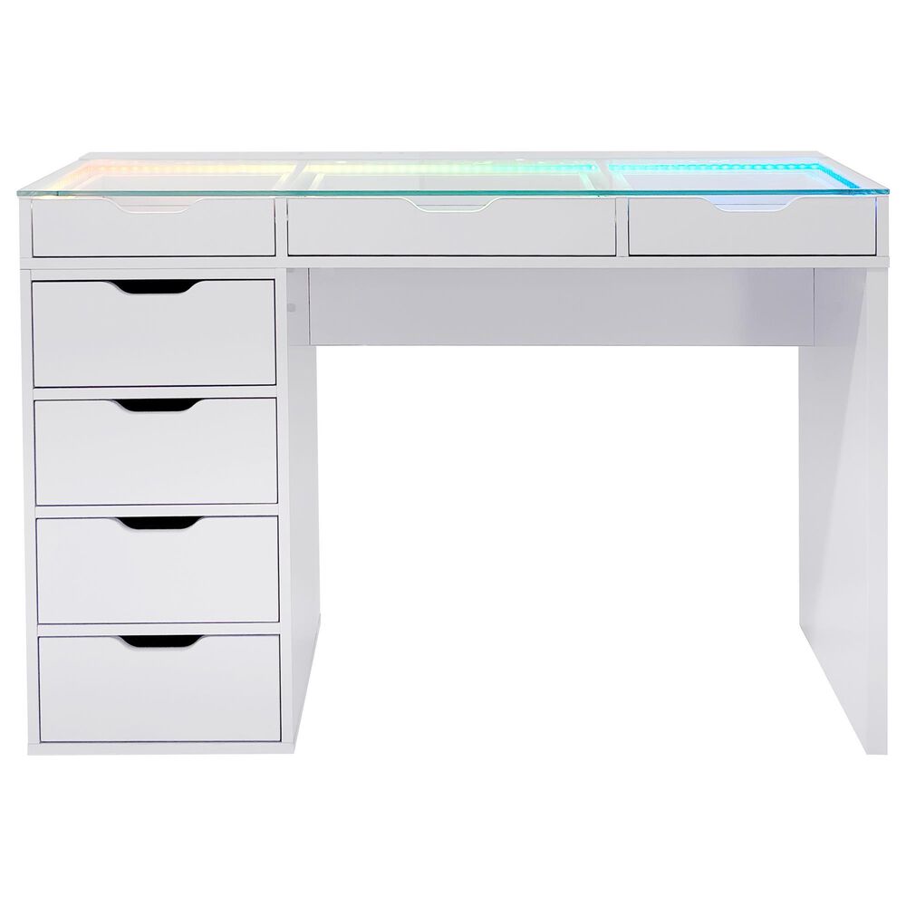 Impressions Vanity RGB Light Vanity and Mirror without Seat in White, , large