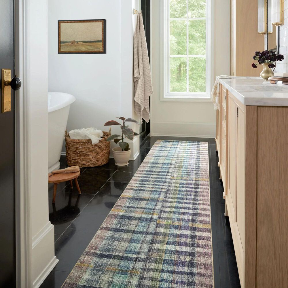 Chris Loves Julia x Loloi Humphrey 2&#39;3&quot; x 9&#39;6&quot; Plum and Multicolor Runner, , large