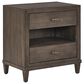 Furniture Worldwide Montclair Cocoa 2-Drawer Nightstand in Medium Brown, , large