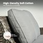 HOMLUX 3-Piece Patio Conversation Set with Curved-Arm Swivel Rocking Chairs and Light Gray Wicker in Gray, , large