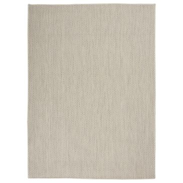 Nourison Courtyard Ivory and Silver 6" x 9" Indoor/Outdoor Area Rug, , large
