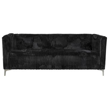 Titanic Furniture Austin Stationary Sofa in Black Velvet, , large