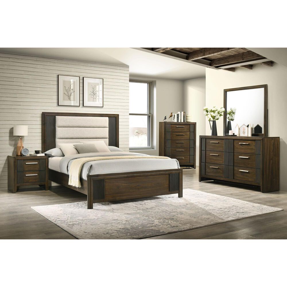 Titanic Furniture Branx 2-Drawer Nightstand in Brown, , large