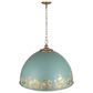 Golden Lighting Alison 8-Light Pendant with Teal Shade in Vintage Gold, , large