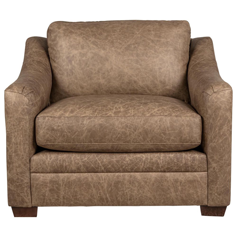 Hickorycraft Leather Accent Chair in Winslow, , large