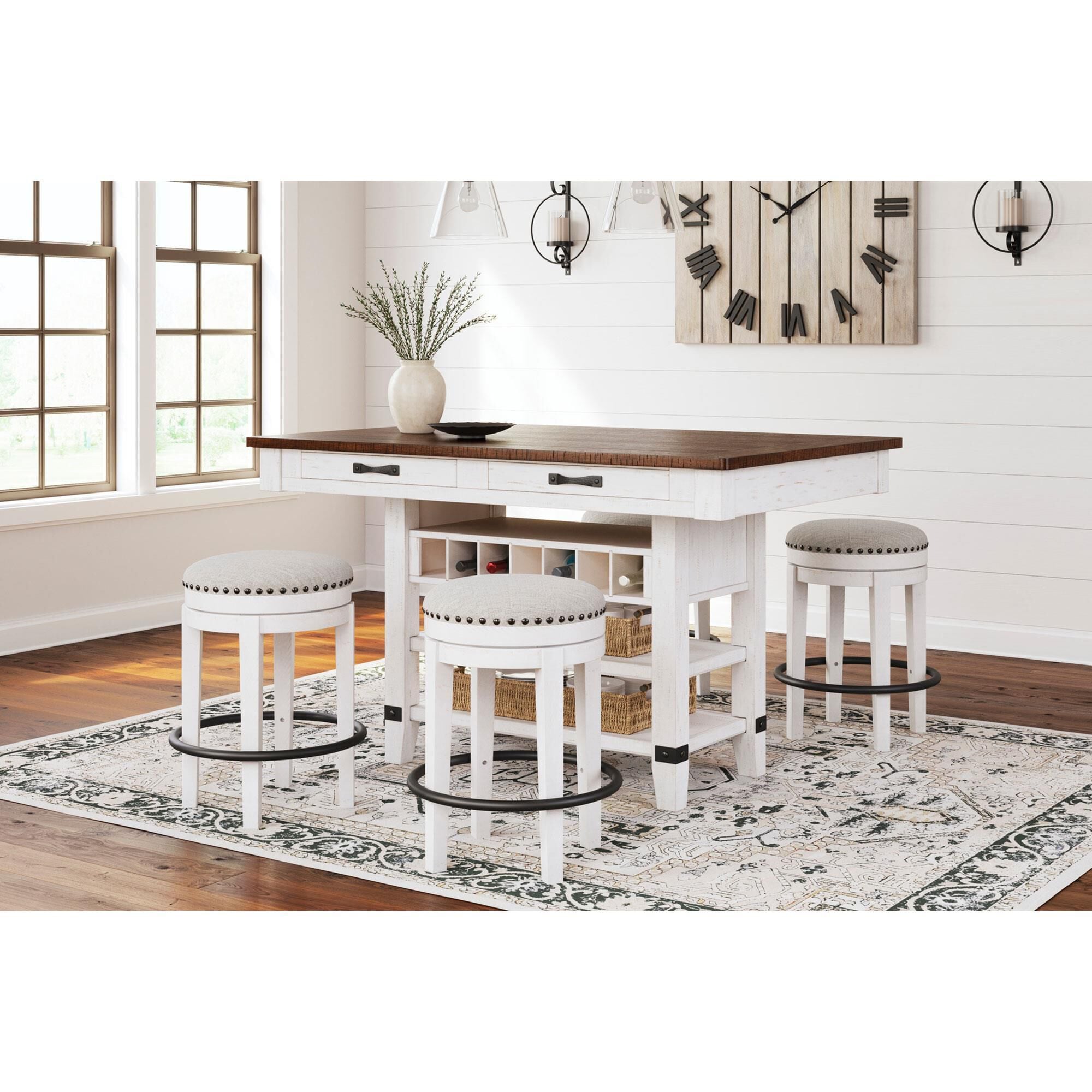 Signature Design by Ashley Valebeck Counter Height Table in White