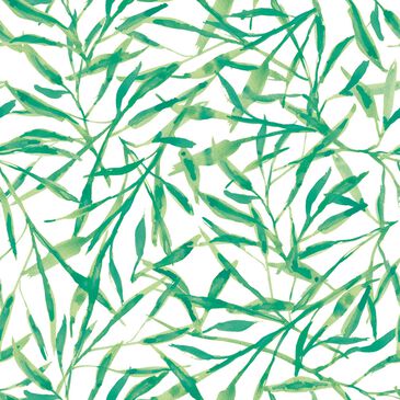 Tempaper Watercolor Leaves Peel & Stick Wallpaper in Jade, , large