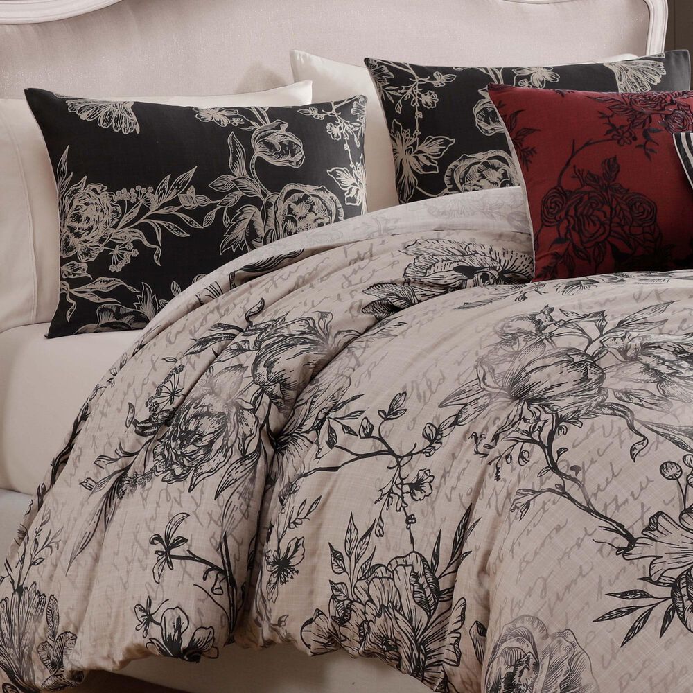 Bebejan 5-Piece Queen French Linen Comforter Set in Tan, , large