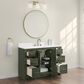 37B Lucerne 48" Single Bathroom Vanity in Deep Olive Green with Marble Top and Backsplash, , large