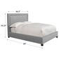 Simeon Collection Cody Queen Upholstered Bed in Mineral, , large