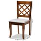 Baxton Studio Verner Side Chair with Grey Cushion in Walnut Brown (Set of 2), , large