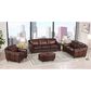 Hydeline Belfast Stationary Sofa and Loveseat Set in Caramel Brown, , large
