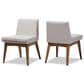 Baxton Studio Nexus Side Chair with Greyish Beige Cushion in Walnut Brown (Set of 2), , large