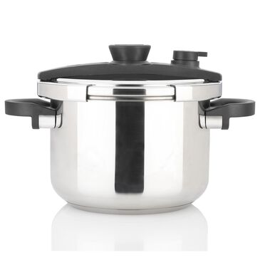 Power A EZLock 6-Quart Pressure Cooker in Stainless Steel, , large