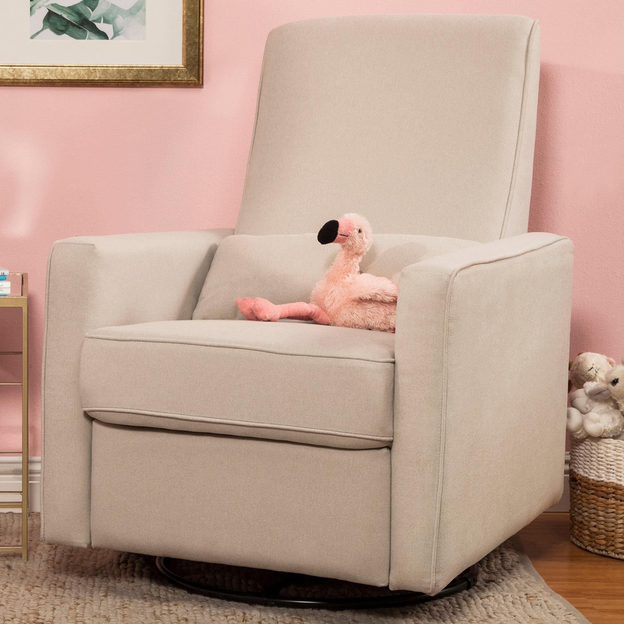 DaVinci Piper Swivel Glider Recliner in Cream NFM