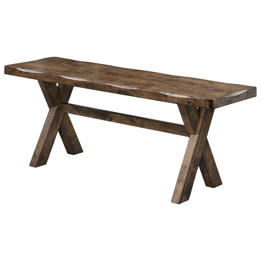 Pacific Landing Alston Trestle Bench in Nutmeg, , large