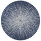 Safavieh Evoke EVK228N 3" Round Navy and Ivory Area Rug, , large