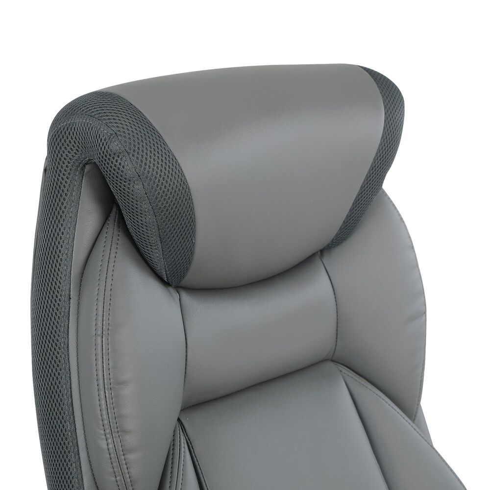 Valor Living Executive Chair with Charcoal Grey Upholstery in Titanium, , large