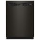 KitchenAid 24" Built In Pocket Handle Dishwasher with Front Control in Black Stainless, , large