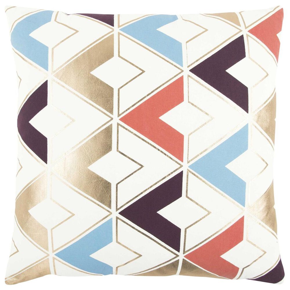 Rizzy Home 20" x 20" Pillow Cover in White with Multicolor, , large