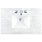 James Martin Vanities Brittany 48" Single Bathroom Vanity in Saddle Brown with 3 cm Arctic Fall Solid Surface Top and Rectangular Sink, , large