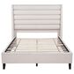 Pacific Landing Leslie Queen Upholstered Platform Bed in Beige, , large