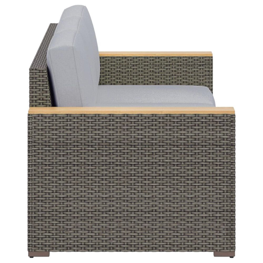 Homestyles Boca Raton 4-Piece Patio Loveseat Set in Brown and Gray, , large