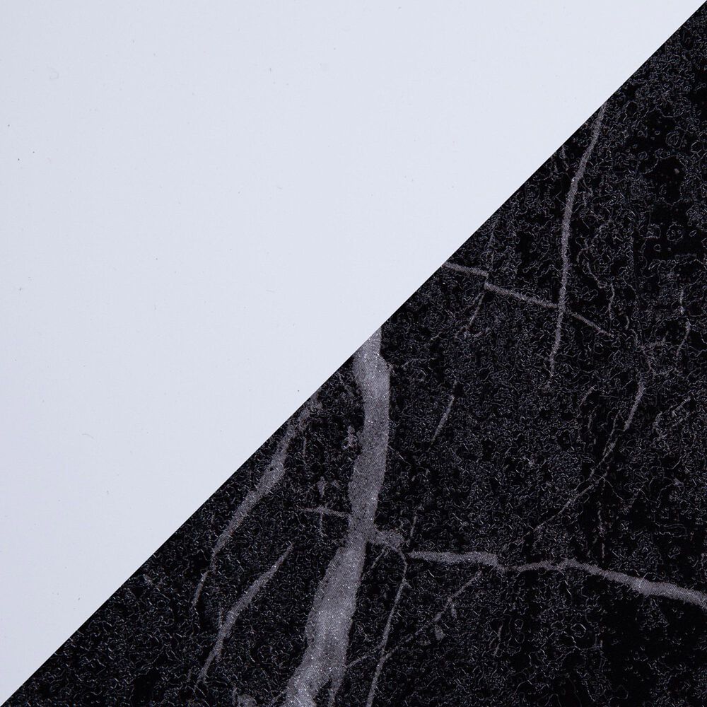 LumiSource Pebble Dining Table in White and Black - Table Only, , large