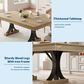 GARVEE 71" Rectangular Dining Table with Two Storage Drawers in Aged Natural - Table Only, , large