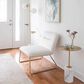 Lumisource Casper Accent Chair in Cream Velvet and Gold, , large