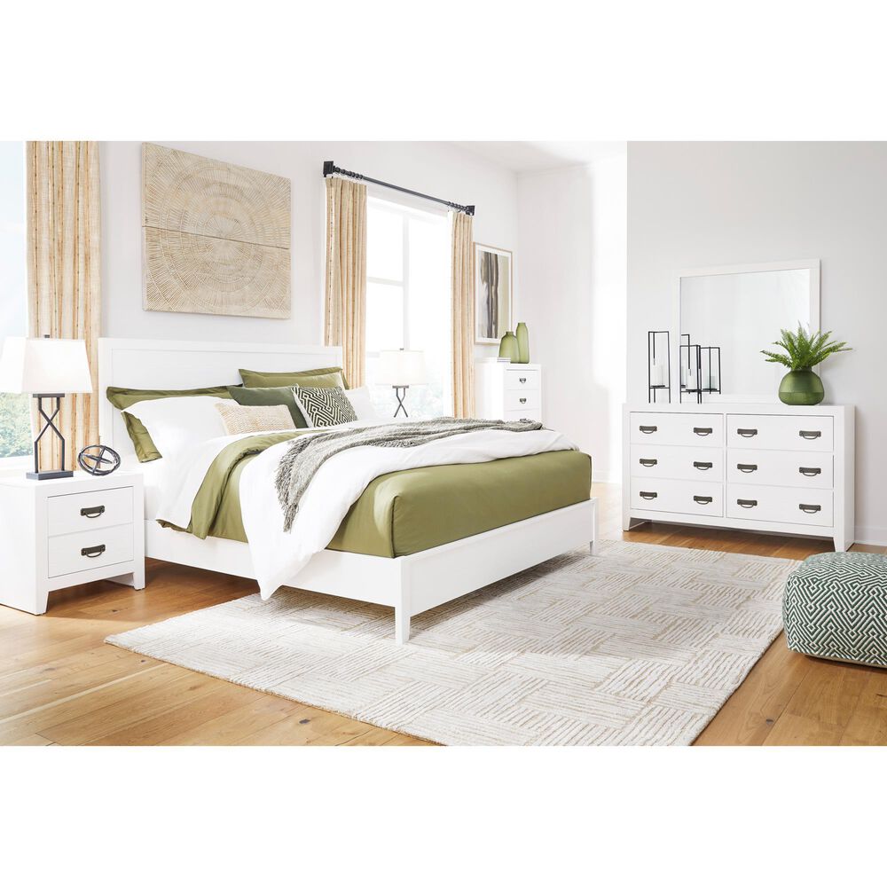 Binterglen 6 Piece King Panel Bedroom - White Binterglen 6 Piece King Panel Bedroom - White