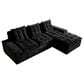HOMLUX 2-Piece Right Facing Sectional with Chaise in Black, , large