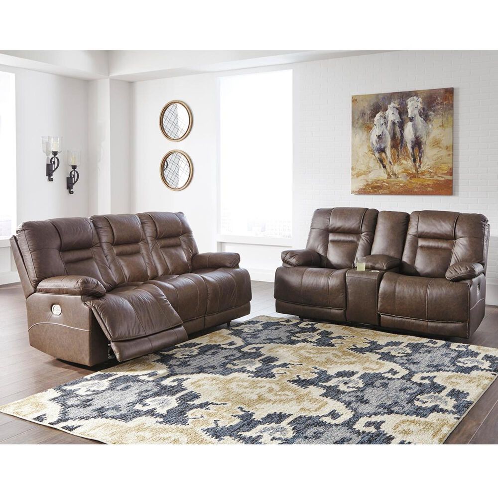 Ashley Wurstrow Power Reclining Sofa with Adjustable Headrest in Umber, , large