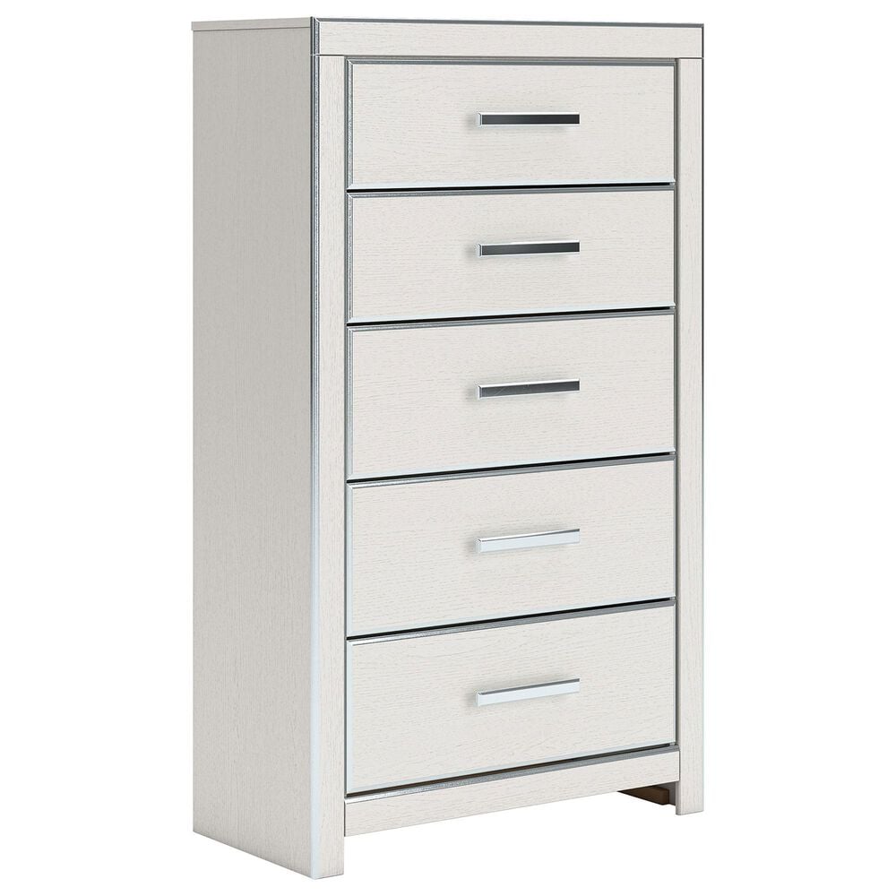 Ashley Zuraleus 5-Piece King Upholstered Storage Bedroom Set in Matte White, , large