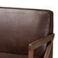 Baxton Studio Christa Stationary Sofa in Dark Brown, , large