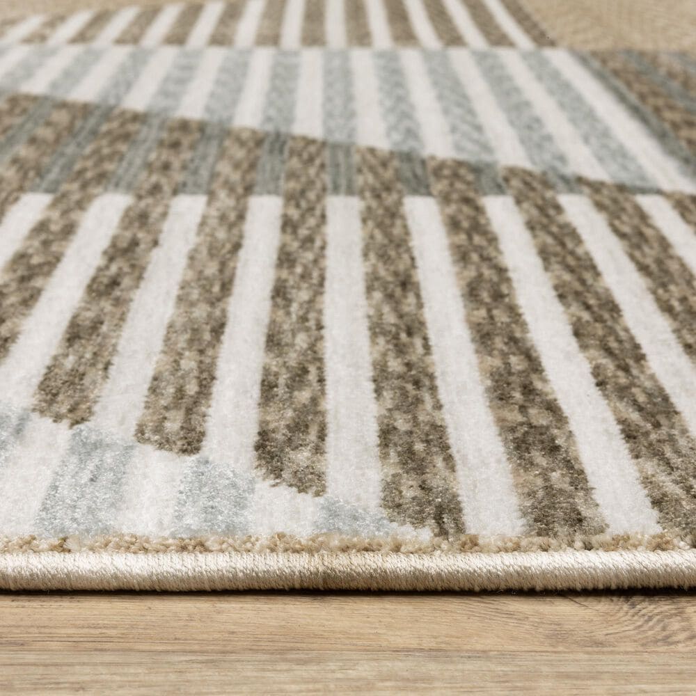Oriental Weavers Echo ECH04 Beige and Grey 7&#39;10&quot; x 10&#39;10&quot; Area Rug, , large