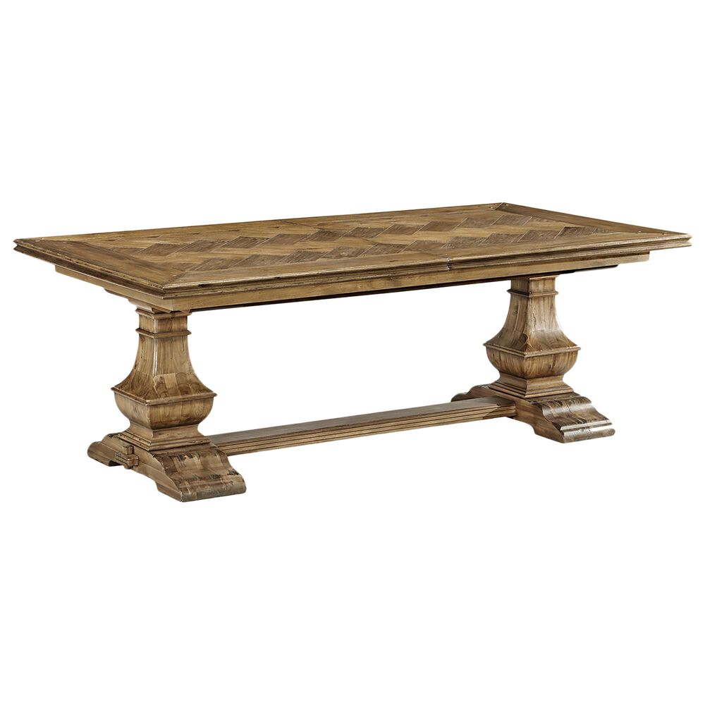 Jonathan Charles Fine Furniture Sussex Trestle Dining Table In Medium Driftwood Nebraska Furniture Mart