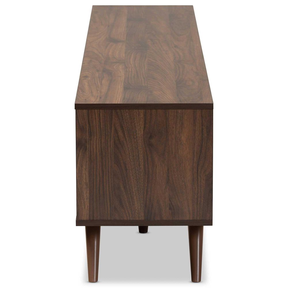 Baxton Studio Naoki 70&quot; TV Stand in Grey and Walnut, , large