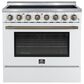Forno Paolo 36" Freestanding Electric Range in White, , large