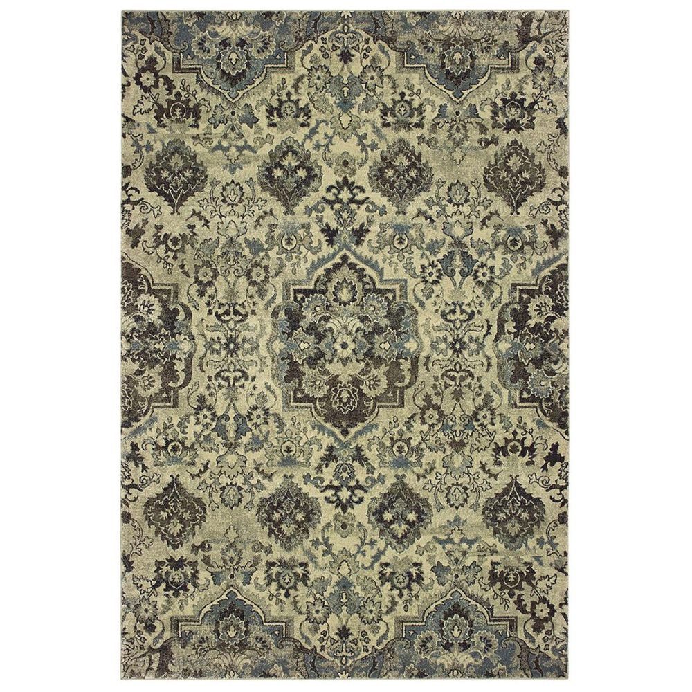 Oriental Weavers Raleigh 8027J 9"10" x 10"10" Ivory and Grey Area Rug, , large