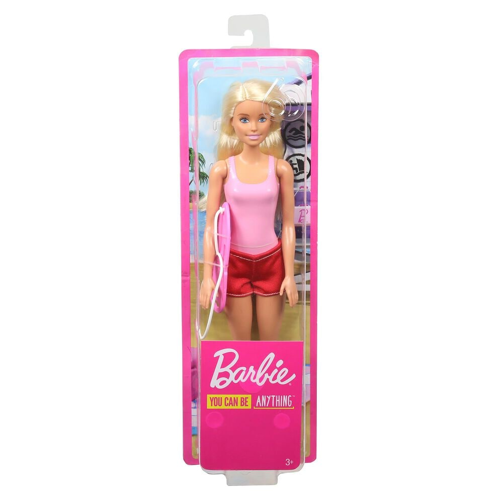 Mattel Barbie Career Lifeguard Doll in Pink, , large