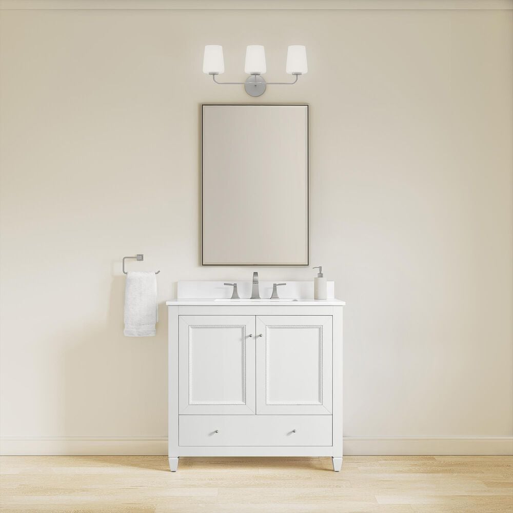 37B Claudine 36" Single Bathroom Vanity in Bright White with Glossy White Composite Stone Top and Backsplash, , large