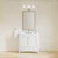 37B Claudine 36" Single Bathroom Vanity in Bright White with Glossy White Composite Stone Top and Backsplash, , large
