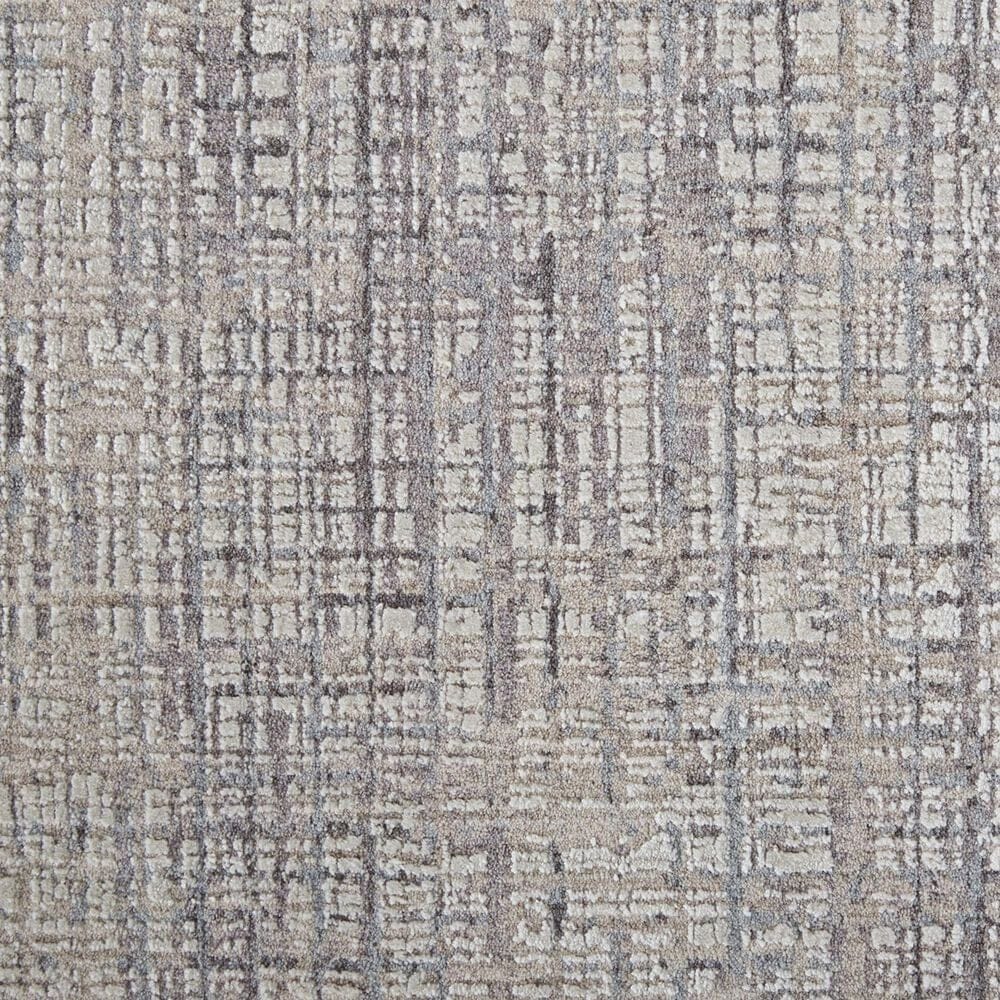 Feizy Lennon 2&#39;10&quot; x 8&#39; Gray and Beige Runner, , large