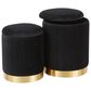 Lumisource Marla 2-Piece Nesting Ottoman Set in Black, , large